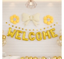 WELCOME 웰컴데이지 풍선세트 베이비샤워 집들이 입학 축하 파티